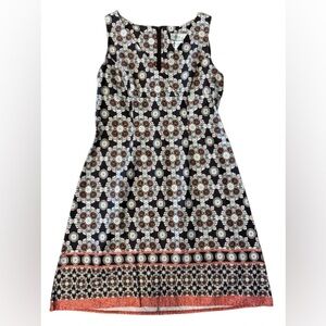 D By LTD. Women’s Sleeveless Patterned Dress With V-neck and zipper back Size 12